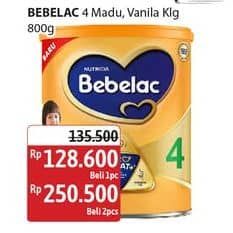 Promo Harga Bebelac 4 Susu Pertumbuhan Madu, Vanila 800 gr - Alfamidi