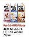Promo Harga Milk Life UHT All Variants 200 ml - Alfamidi