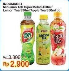 Promo Harga INDOMARET Minuman Teh Apel, Hijau Melati, Lemon 330 ml - Indomaret