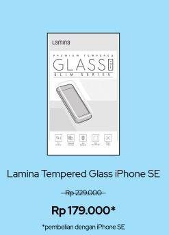Promo Harga LAMINA Premium Tempered Glass IPhone SE  - iBox