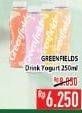 Promo Harga GREENFIELDS Yogurt Drink All Variants 250 ml - Hypermart