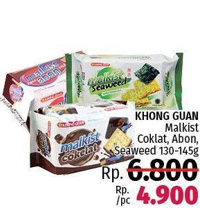 Promo Harga KHONG GUAN Malkist Salut Cokelat, Abon Sapi, Seaweed  - LotteMart