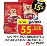 Promo Harga ALPO Makanan Anjing 1300gr/1500gr  - Superindo