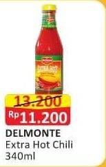 Promo Harga DEL MONTE Sauce Extra Hot Chilli 340 ml - Alfamart