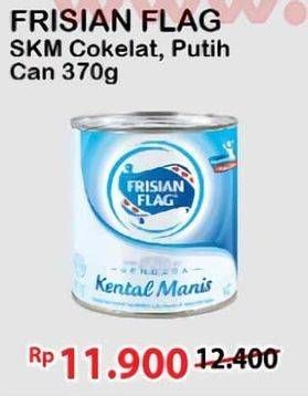 Promo Harga Frisian Flag Susu Kental Manis Cokelat, Putih 370 gr - Alfamart