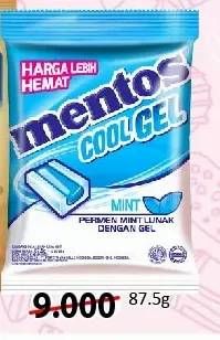 Promo Harga MENTOS Candy Cool Gel 87 gr - Alfamart