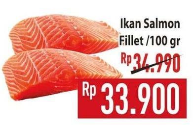 Promo Harga Salmon Fillet per 100 gr - Hypermart