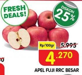 Promo Harga Apel Fuji RRC Besar per 100 gr - Superindo