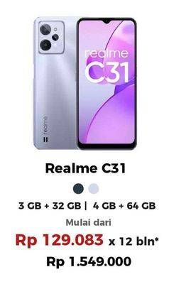 Promo Harga Realme C31 3 GB + 32 GB, 4 GB + 64 GB  - Erafone