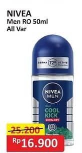 Promo Harga Nivea Men Deo Roll On All Variants 50 ml - Alfamart