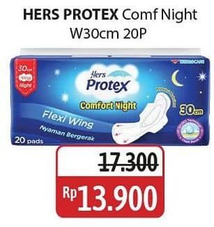 Promo Harga Hers Protex Comfort Night Wing 30cm 20 pcs - Alfamidi