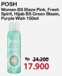 Promo Harga Posh Women BS Blaze Pink, Fresh Spirit, Hijab BS Green Blssm, Purple Wish 150ml  - Alfamart