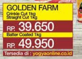 Promo Harga Golden Farm French Fries Coated 1000 gr - Yogya