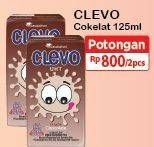 Promo Harga CLEVO Minuman Susu Cokelat per 2 pcs 125 ml - Alfamart