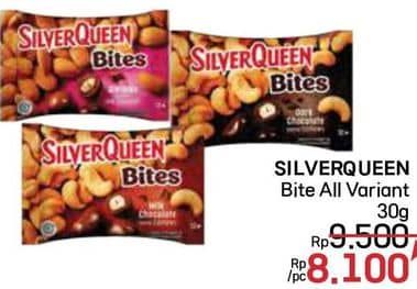 Promo Harga Silver Queen Bites All Variants 30 gr - LotteMart