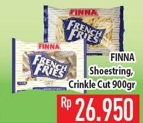 Promo Harga FINNA French Fries Shoestring, Crinkle Cut 900 gr - Hypermart