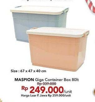 Promo Harga MASPION Giga Container Box 80000 ml - Carrefour