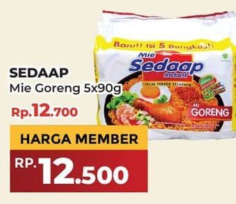 Promo Harga Sedaap Mie Goreng Original per 5 pcs 90 gr - Yogya