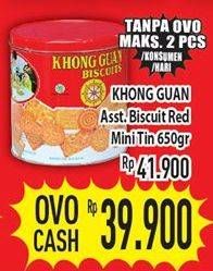 Promo Harga KHONG GUAN Assorted Biscuit Red 650 gr - Hypermart