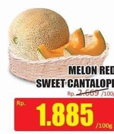 Promo Harga Melon Red Sweet Cantalope per 100 gr - Hari Hari