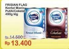 Promo Harga FRISIAN FLAG Susu Kental Manis Putih, Cokelat 490 gr - Indomaret