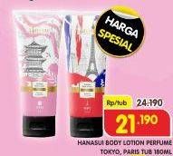 Promo Harga Hanasui Body Lotion Parfume Tokyo, Paris 180 ml - Superindo
