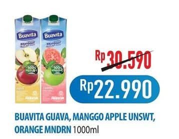 Promo Harga Buavita Fresh Juice Guava, Mango, Apple, Orange 1000 ml - Hypermart