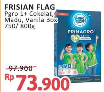 Promo Harga Frisian Flag Primagro 1+ Vanilla, Cokelat, Madu 800 gr - Alfamidi