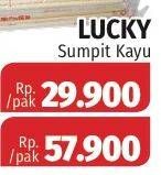 Promo Harga LUCKY Sumpit Kayu 100 pcs - Lotte Grosir