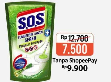 Promo Harga SOS Pembersih Lantai Sereh 700 ml - Alfamart
