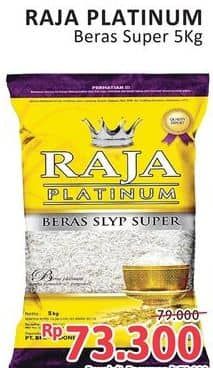 Promo Harga Raja Platinum Beras Slyp Super 5000 gr - Alfamidi