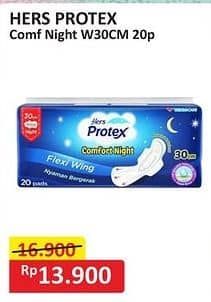 Promo Harga Hers Protex Comfort Night Wing 30cm 20 pcs - Alfamart