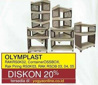 Promo Harga OLYMPLAST Rak Serbaguna/Container/Rak Piring RSOK  - Yogya