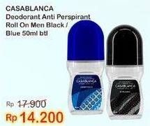 Promo Harga CASABLANCA Men Roll On Black, Blue 50 ml - Indomaret