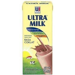 Promo Harga Ultra Milk Susu UHT Coklat 250 ml - Alfamart