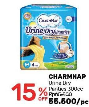 Promo Harga Charmnap Urine Dry Panties 300cc M4  - Guardian