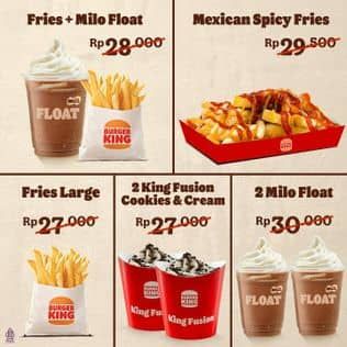 Promo Harga Semua menu hanya 19rb  - Burger King