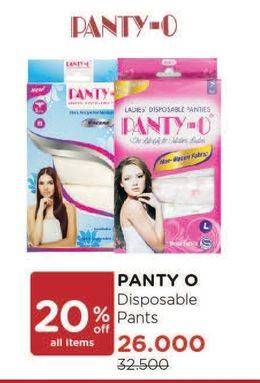 Promo Harga PANTY-O Ladies Disposable Panties All Variants  - Watsons