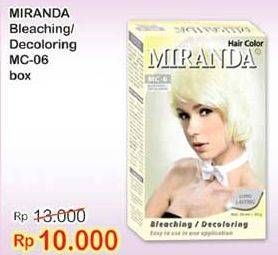 Promo Harga MIRANDA Hair Color Bleaching, Decoloring MC6  - Indomaret