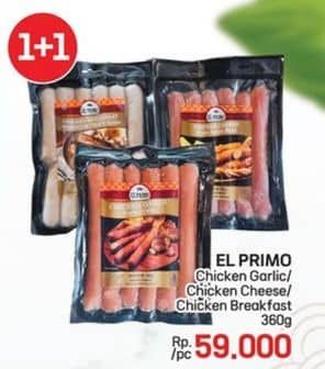 Promo Harga El Primo Sosis Chicken Breakfast, Chicken Cheese, Garlic 360 gr - LotteMart