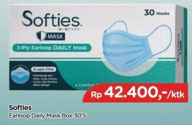 Promo Harga SOFTIES Masker Daily Mask 30 pcs - TIP TOP