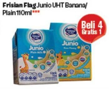 Promo Harga FRISIAN FLAG Susu UHT Junio Pisang, Plain 110 ml - Carrefour