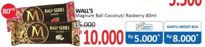 Promo Harga WALLS Magnum Coconut, Raspberry 80 ml - Alfamidi