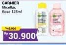 Promo Harga Garnier Micellar Water Rose 125 ml - Alfamidi