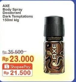 Promo Harga AXE Body Spray Dark Temptation 150 ml - Indomaret