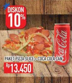 Promo Harga Paket Pizza Slice + Coca Cola can  - Hypermart