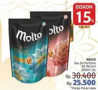 Promo Harga MOLTO Eau De Parfum All Variants 800 ml - LotteMart