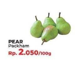 Promo Harga Pear Packham per 100 gr - Yogya