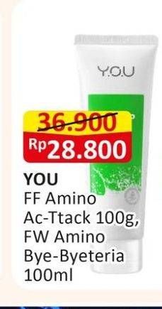 Promo Harga YOU Hy! Amino Facial Wash Anti-acne, Bye-Byeteria 100 gr - Alfamart