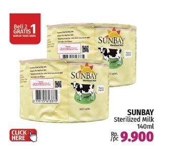 Promo Harga Sunbay Sterilised Milk 140 ml - LotteMart
